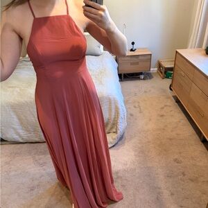 Lulu's Coral Maxi Dress